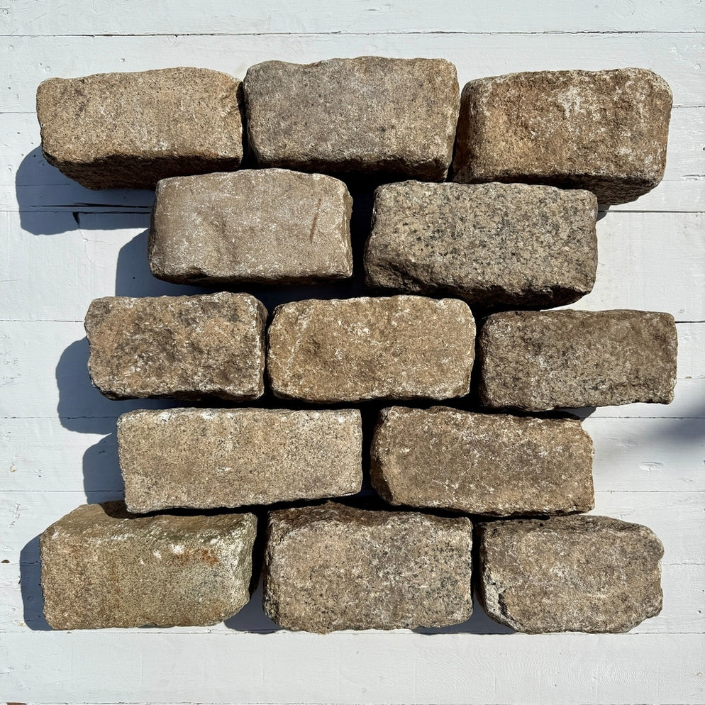 Reclaimed New York Granite Cobblestone - Regulation 9" x 5" x 5"