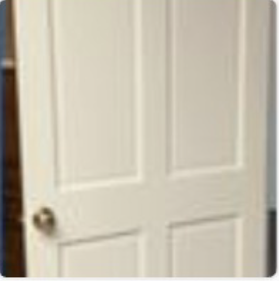 6-Panel Molded Interior Door: Smooth Finish from Film Set (New)