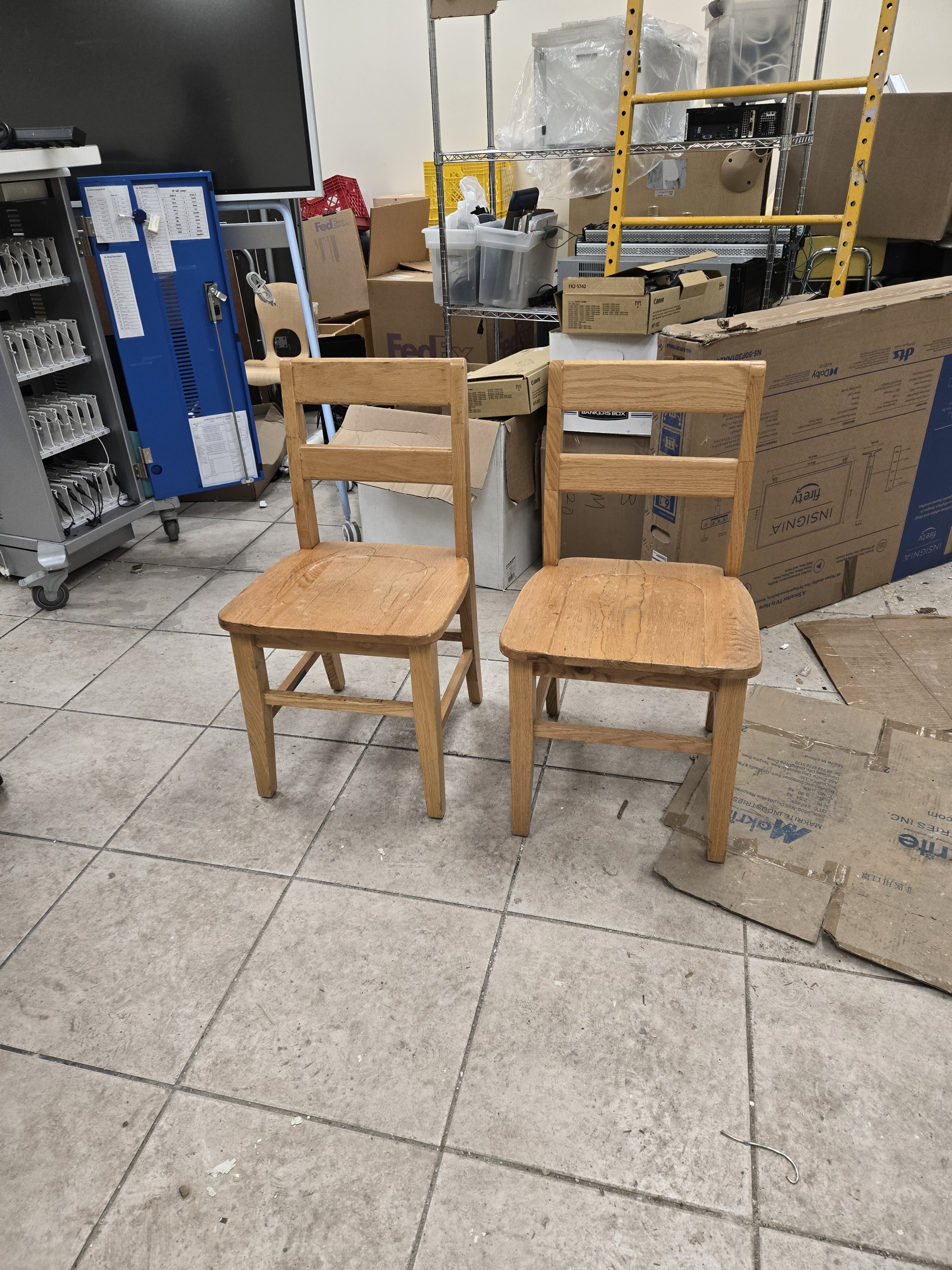 Kindergarten Wooden Seats (19) and 1st Grade Wooden Sets (32)