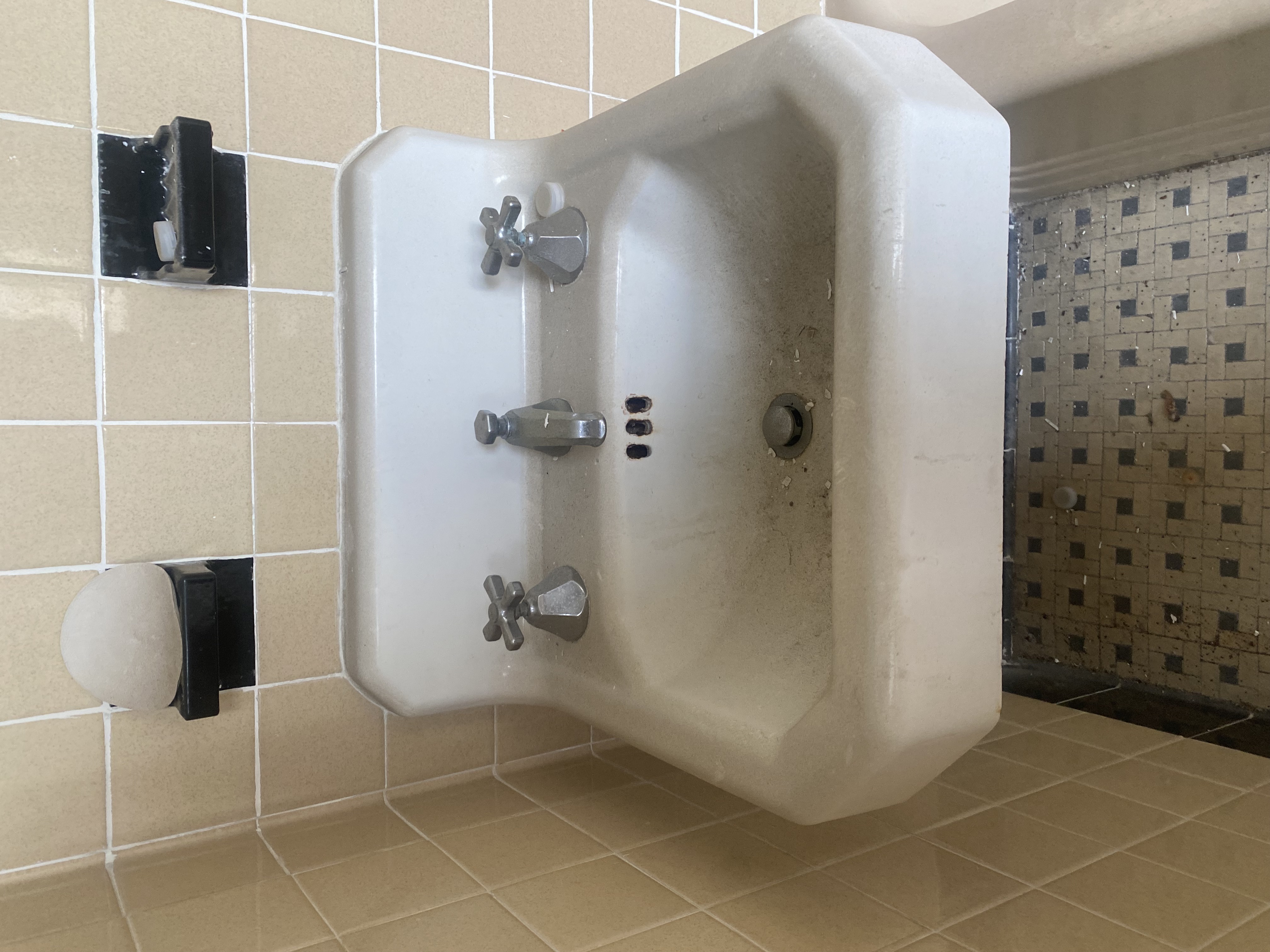 Wall-Mounted Sink from Renovation of Historic Governors Island Officer's Home