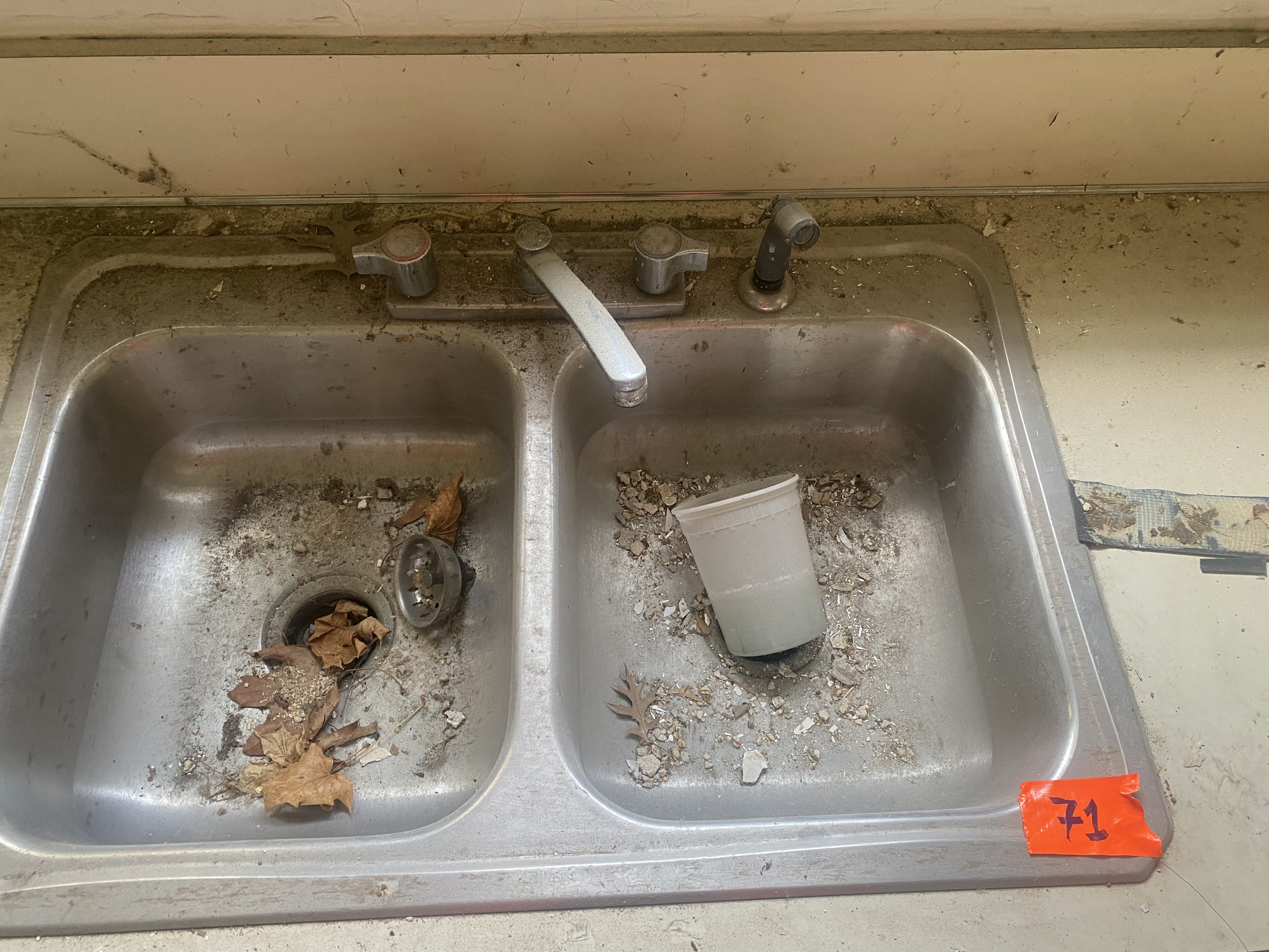 Kitchen Sink w/ 2 Basins from Renovation of Historic Governors Island Officer's Home