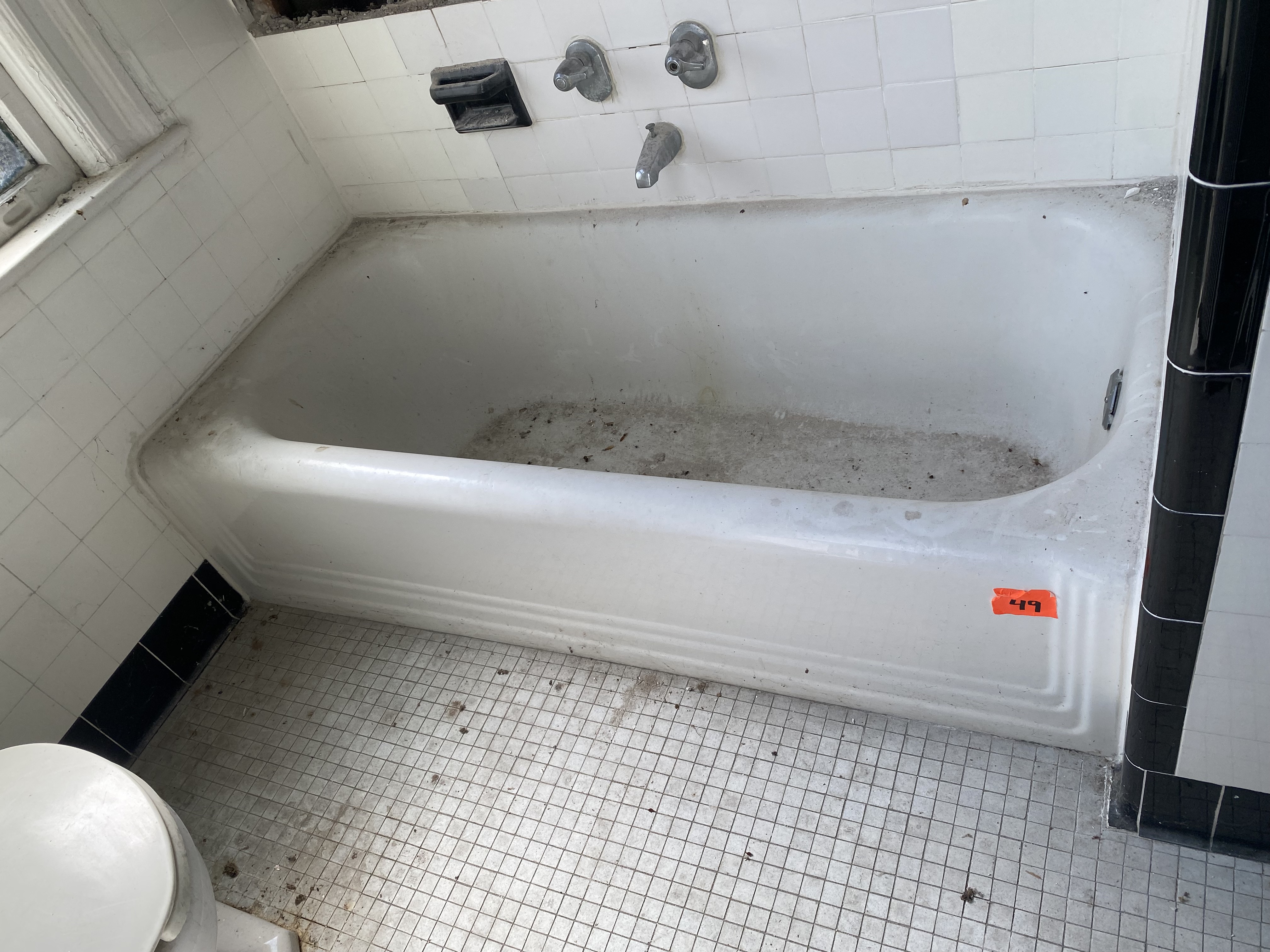 Cast Iron Bathtub (White, Rectangular) from Renovation of Historic Governors Island Officer's Home