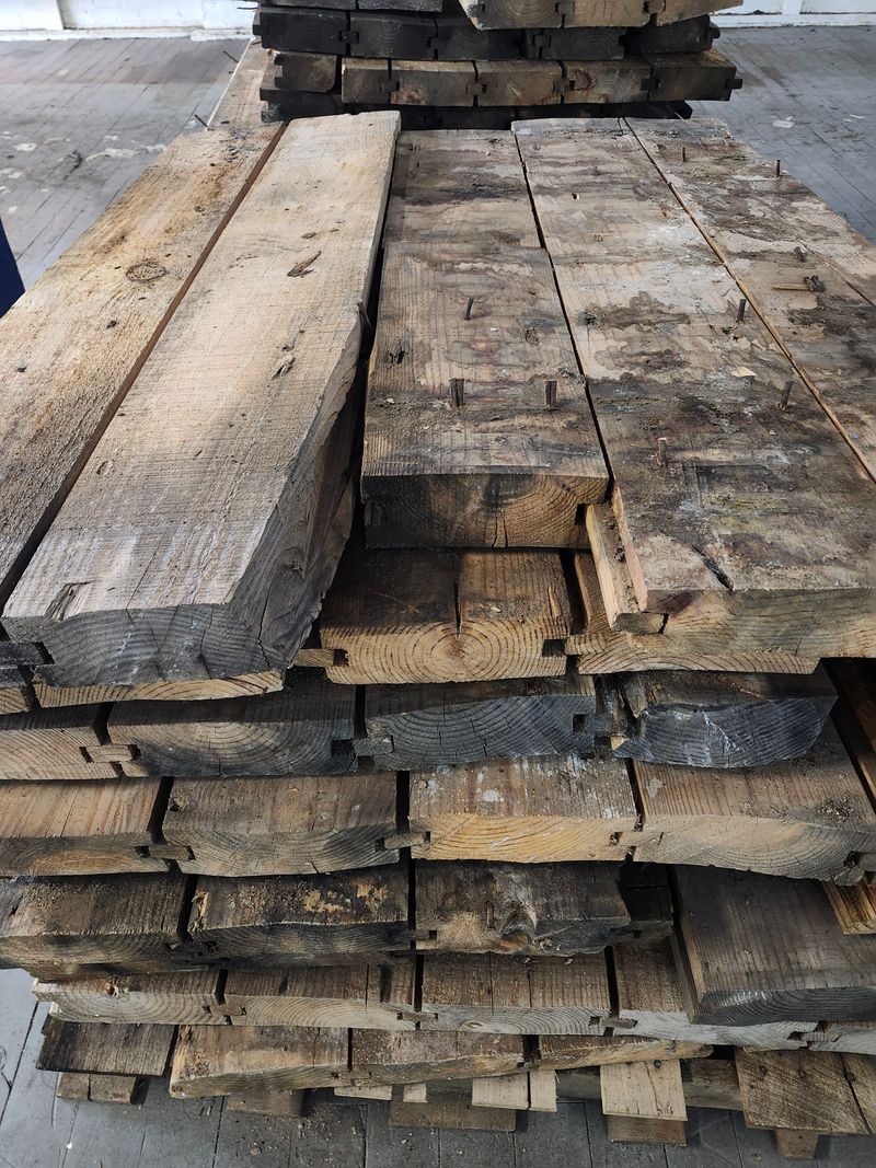 "3x8" Old Growth Pine Subflooring Planks