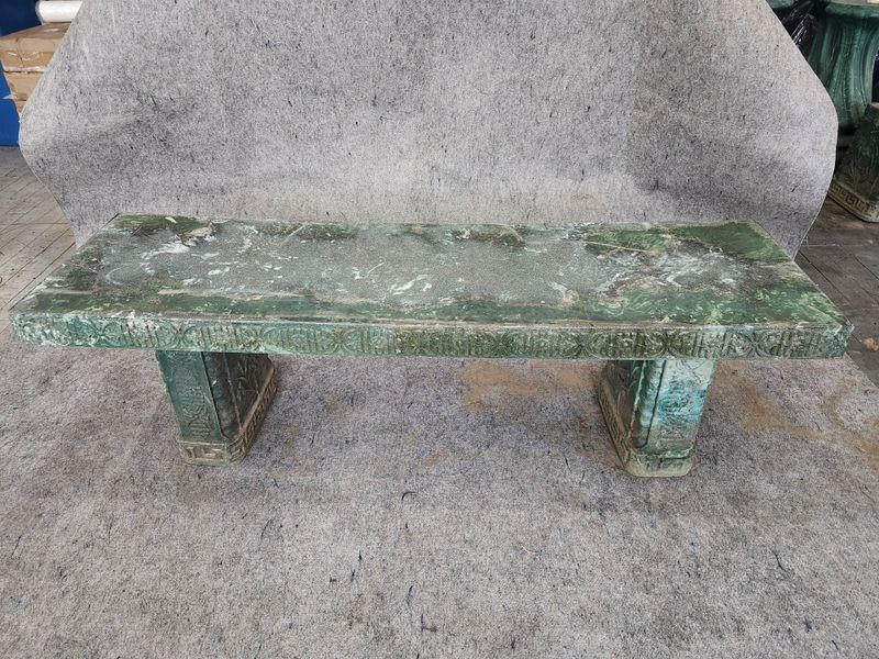 Marblike Green Garden Bench