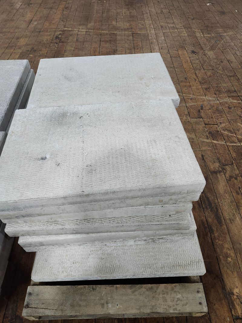 Cut Textured Concrete White Stone Paver