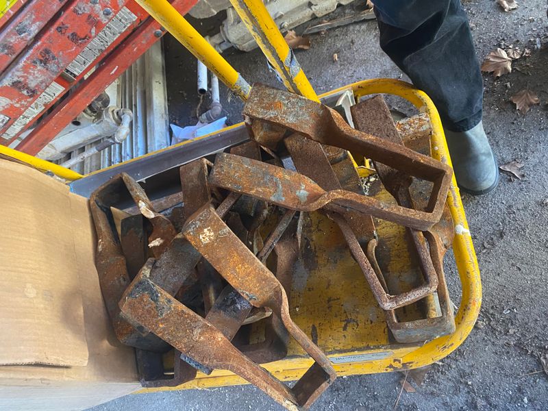 Original Iron Joist Hangers from Officer's Housing on Governors Island (1902)