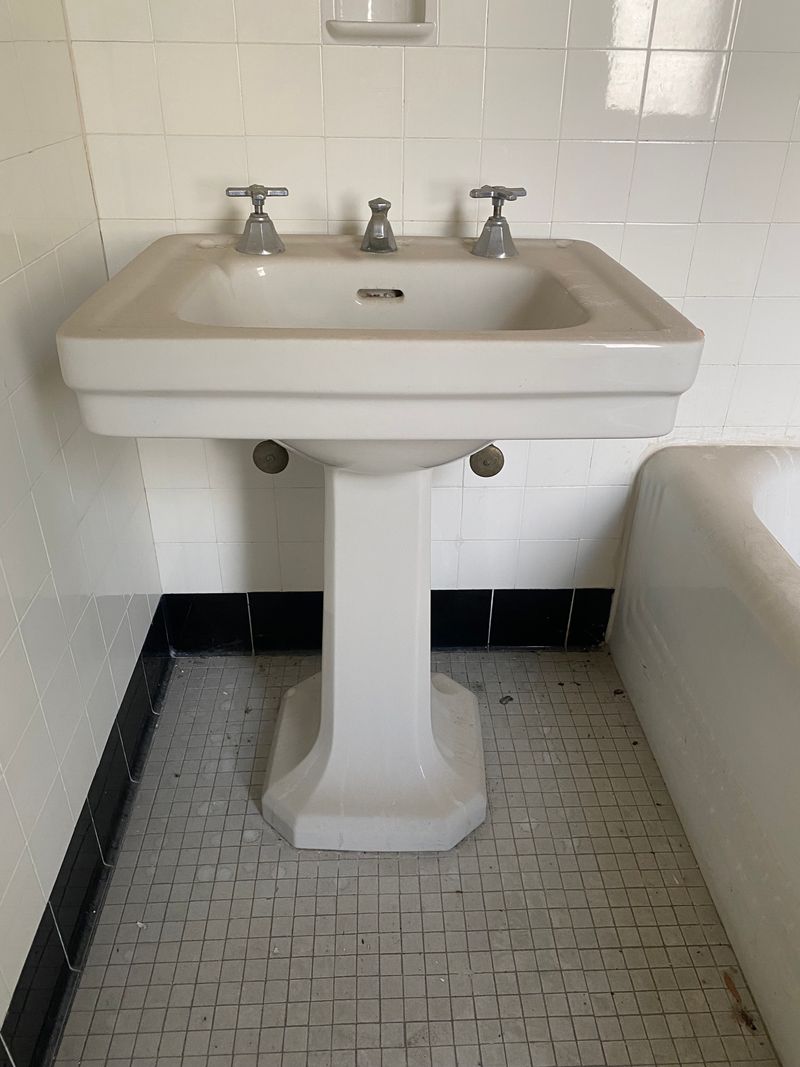 Pedestal Sinks (3 available) from Renovation of Historic Governors Island Officer's Home