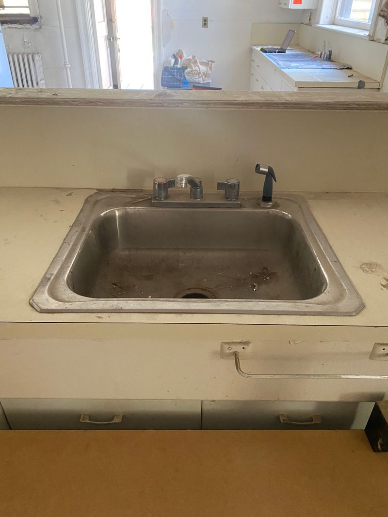 Single Basin Kitchen Sink from Renovation of Historic Governors Island Officer's Home