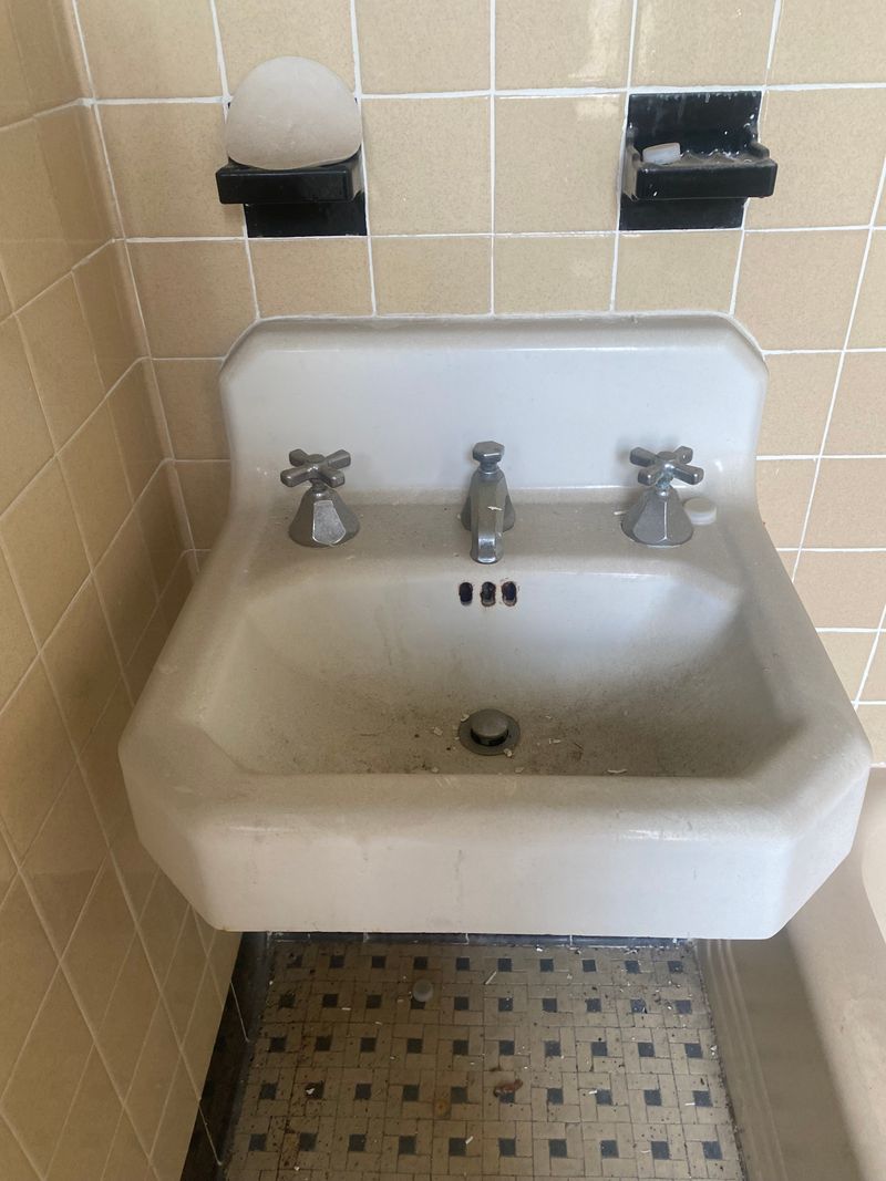 Wall-Mounted Sink from Renovation of Historic Governors Island Officer's Home