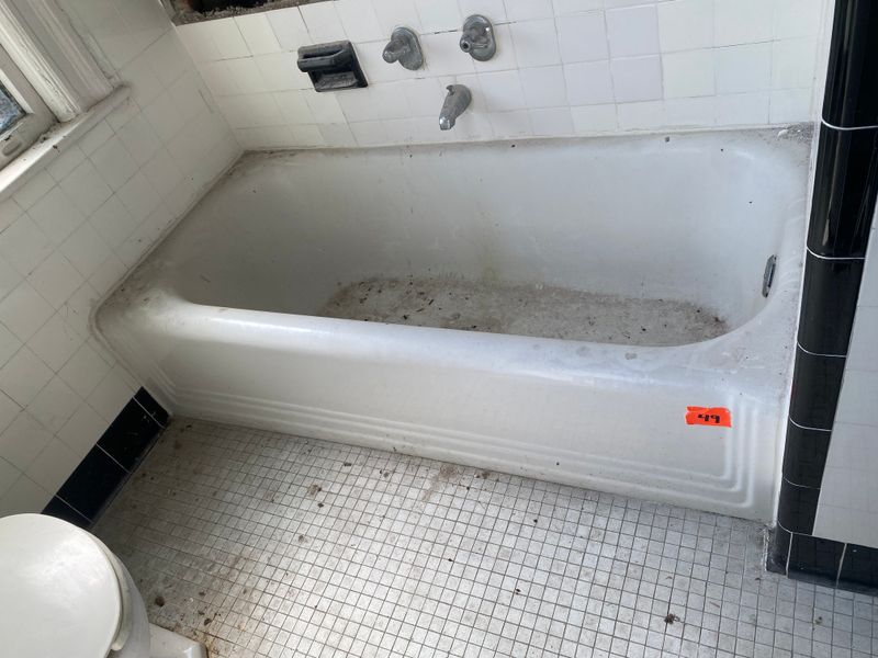 Cast Iron Bathtub (White, Rectangular) from Renovation of Historic Governors Island Officer's Home