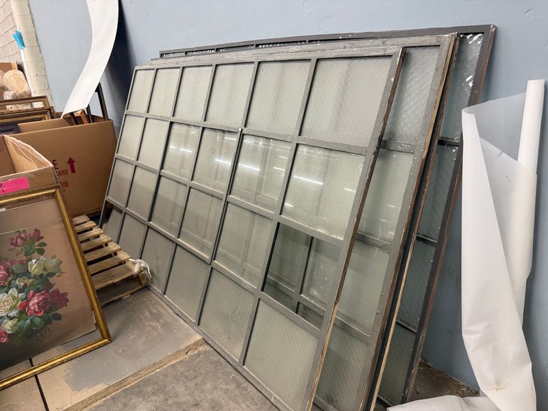 Large Panelled Window from Godfather of Harlem Set Clear-out
