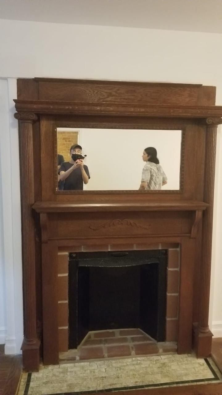 Original Wooden Fireplace Mantel