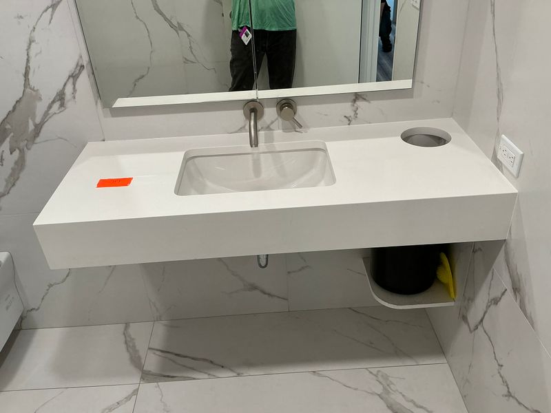 White Floating Bathroom Vanity