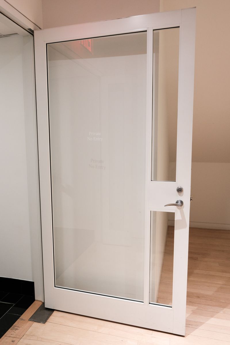 Large White Glass Door