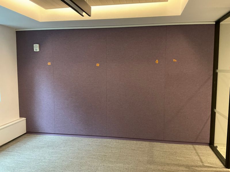 Purple acoustic panels