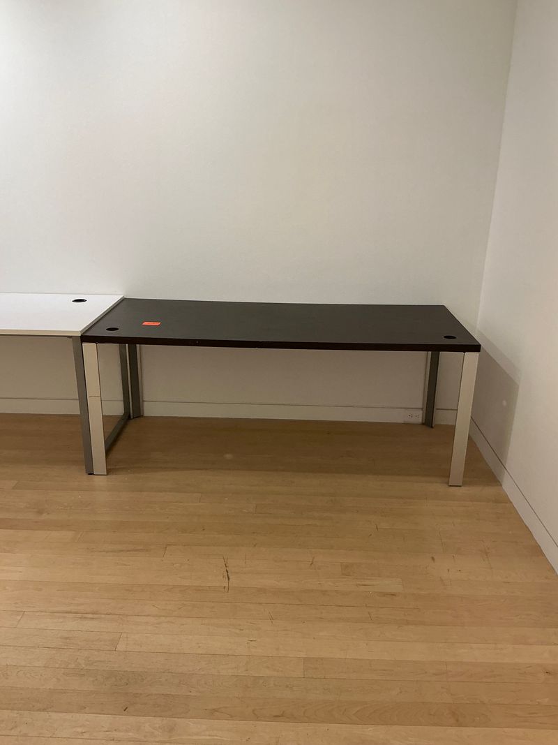 Black table, metal legs