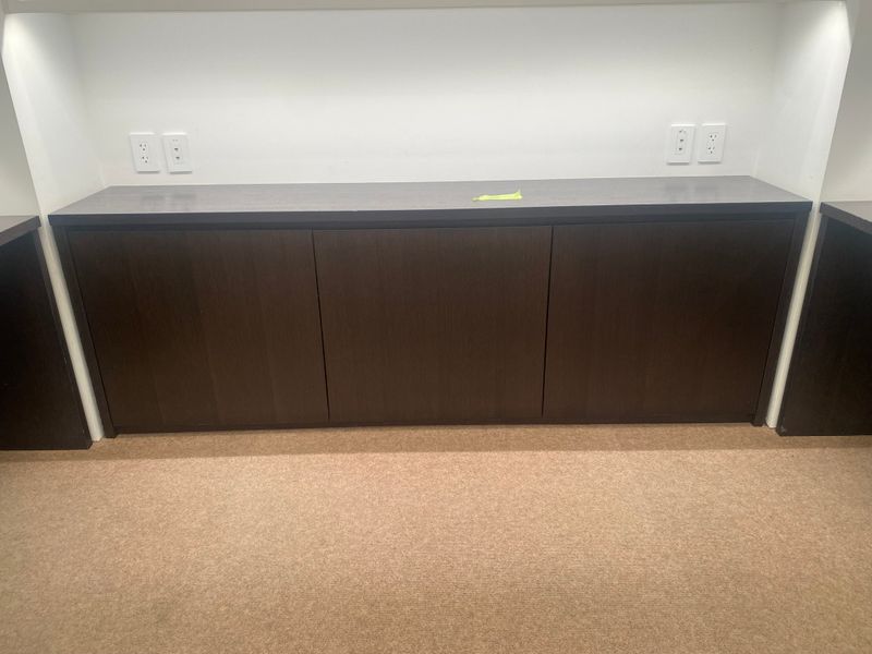 Dark brown wooden console